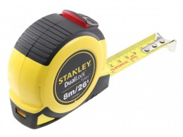 Stanley Tools Dual Lock Tylon Pocket Tape 8m/26ft (Width 25mm) £9.99